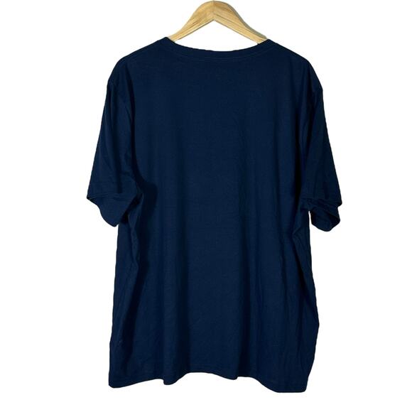 Old Navy T-Shirt Mens XXL Navy Blue Santa Beer Graphic Christmas Holiday Funny - Picture 4 of 7